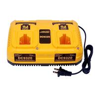 7.2V-18V Dual Port Fast Charger DC9320 Replacement for Dewalt 18V 14.4V 12V 9.6V 7.2V NiCd NiMh XRP Battery DC9098 DC9099 DW9099 DC9096 DW9094 DW9072 DW9062 DW9057