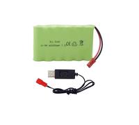 7.2V 2800mah AA Rechargeable Ni-MH Battery with JST-2P Plug with USB Charging Cable Suitable for New Version TR-211 TR-212 TR-215 550 RC Excavator Truck Engineering Vehicle TR-211 RC Toy Battery