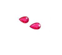 7.33ct / 2pcs ~ Certified Sparkling Pink Red Natural Ruby Mozambique Pear Cut Lot for Jewelry Making Natural Stone Ruby Natural Stone Ruby Natural Stone Ruby Natural Stone Ruby Natural Stone Ruby