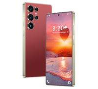 7.3INCH HD Unlocked S26 Ultra Mobile Phones, 16GB RAM 1TB ROM Ultra Thin Smart Phone, 8000Mah Fast Charge Office Phone, High Definition Triple Camera for Daily Life,Red-1TB
