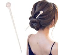 7.3Inch Long Hair Sticks Acetate Hair Pin for Women Thick Long Hair Creamy-white(pack of 1)