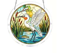 7.4 Inch Acrylic Puzzles Suncatcher Window Hanging,Sun Catcher Acrylic Puzzles Chasing the Sun Sea Garden Decoration for Women Men Mom Birthday Gift Home Decor Independence Day