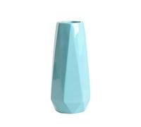 7.4 Inch Blue Minimalist Ceramic Vase, Modern Small Flower Vase with 2.5inch Caliber for Dried Grass,Tulip,Decorative Table Shelf Centerpiece Home Decor, Housewarming, Wedding, Birthday