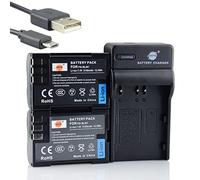 7.4 V 2100 mAh PS-BLM1 BLM-1 BLM1 DSTE Li-ion Battery (Pack of 2) + Micro USB Charger Compatible with Olympus BLM5, PS-BLM5, BLM-5, EVOLT E-300, E-330, E-500, C-7070, C-8080, E-1, E-3, E-30, E-52 0