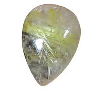 7.45 Cts Rutile Quartz Cabochon, Loose Rutile Quartz Gemstone For Jewelry Making Loose Gemstone Natural Healing Crystal, Releasing Negativity Gemstone By Gemcreation-B0BCWWB900