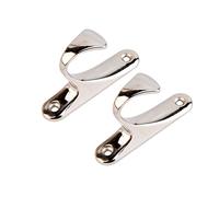 7×4cm Zinc Alloy Curtain Holdbacks,Tiebacks,Hanging Hooks with Screws Set of 2 (Silver)