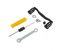 7 4mm opening baitcasting fishing reel carbon rocker handle for Metanium For Bantam For SLXDC, equipped with screws, nuts, washers, locks, and tool kit for assembly (Right-hand golden)