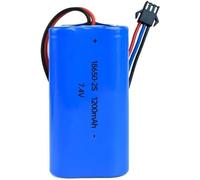 7.4V 1200mAh Li-ion Battery Pack RC Replacement Rechargeable Battery Pack Built-in 18650 * 2 Cell With SM-3P Plug for Toys,Drone,Remote Control Car Accessory