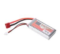7.4V 1300mAh 30C Lipo Battery with T Plug, Rechargeable 2S Lipo Battery for RC Cars, Boats, Drones & Airplanes, Compact & Lightweight