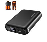 7.4V 18400mAh Heated Vest Battery Pack Compatible with ORORO and Venustas, Battery Pack for Heated Vests, Jackets, Pants, and Hoodies, Rechargeable Power Bank with LED -Not for 5V USB Heated Devices
