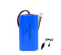 7.4V 2000mAh Li-ion 18650 Battery Pack Replacement Rechargeable Battery Pack With XH2.54-2P USB Charger Cable for RC Airplane DIY, Fishing lights,Doorbell, etc.