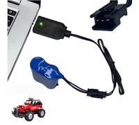 7.4V Plug Charger for Nicd or Nimh or Lipo Batteries, Sm-3pin Fast Battery Charging Cable with Standard Tamiya Plug Connector Suitable for Rc Excavators,Trucks,Tanks,Remote Control Cars, Plane (Sm-3P)