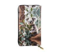 (7.5 * 4.1 inches) Long Clutch Bag, Cartoon koala Zipper Leather Wallet with Multiple Compartments Large Capacity, a Good Gift for Friends