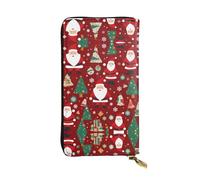 (7.5 * 4.1 inches) Long Clutch Bag, Cute Santa's gift Zipper Leather Wallet with Multiple Compartments Large Capacity, a Good Gift for Friends