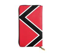 (7.5 * 4.1 inches) Long Clutch Bag, Flag of Trinidad and Tobago Zipper Leather Wallet with Multiple Compartments Large Capacity, a Good Gift for Friends