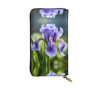 (7.5 * 4.1 inches) Long Clutch Bag, French national flower Zipper Leather Wallet with Multiple Compartments Large Capacity, a Good Gift for Friends