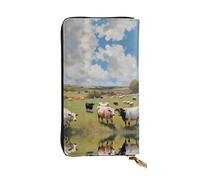 (7.5 * 4.1 inches) Long Clutch Bag, huge farm Zipper Leather Wallet with Multiple Compartments Large Capacity, a Good Gift for Friends