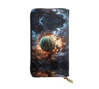 (7.5 * 4.1 inches) Long Clutch Bag, Lightning Fever Tennis Zipper Leather Wallet with Multiple Compartments Large Capacity, a Good Gift for Friends