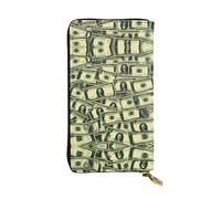 (7.5 * 4.1 inches) Long Clutch Bag, many cartoon dollars Zipper Leather Wallet with Multiple Compartments Large Capacity, a Good Gift for Friends