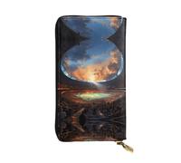 (7.5 * 4.1 inches) Long Clutch Bag, Wonderful soccer game Zipper Leather Wallet with Multiple Compartments Large Capacity, a Good Gift for Friends