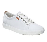 (7.5 (41EU) UK / 10-10.5 US, White) Ecco Womens Soft 7 Leather Casual Fashion Pumps Trainers