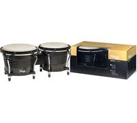 7.5" and 6.5" Black Latin Wood Bongos