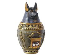 7.5 Anubis Memorial Pet Ashes Urn, Egyptian Resin Figurine, Vintage Decorative Keepsake For Pet Remembrance