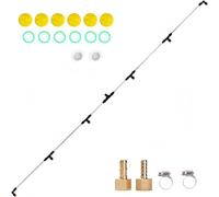 7.5‘’ ATV Sprayer Boom with 6 Nozzles, Stainless Steel Detachable Spray Boom, Compatible with ATV/UTV Tractor Spray System, Complete Fittings with Brass Barb Connectors & Stainless Steel Clamps