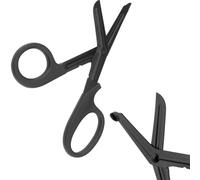 7.5”Black Premium Quality Stainless Steel Trauma Shears, Extreme Duty Emergency Supplies Medical Scissors, Utility Safety Bandage Scissors For Outdoor Hiking Camping