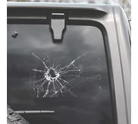 7.5" Broken Glass Decal - 3 Pcs Waterproof Reusable Broken Screen Prank Decals, Car Window Sticker for Cars, Boats, Trucks, laptops, Walls, Phones