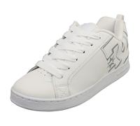 (7.5) DC Shoes Court Graffik Womens Skate Trainers in White Silver