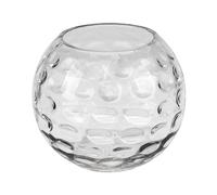 7.5" Dia Handmade Sturdy Dimpled Bubble Glass Vases, Bubble Planter Terrarium, Bud Vase, Fish Bowl Hurricane, Globe Flower Vase, Hurricane Candle Holder (7.5"x6.3", Bowl)