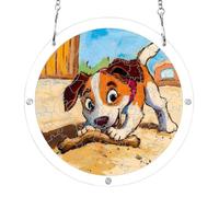 7.5'' diy suncatcher kits, Dog digging for bones