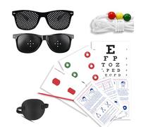 7.5 ft Vision Convergence Beads Training Kit - Includes Snellen Eye Chart, Eye Patch & 2 Strabismus Correction Cards for Convergence Insufficiency Therapy, Lazy Eye (Amblyopia) & Eye Coordination Exer