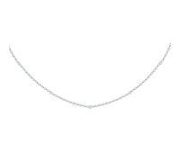 (7.5) Jewelco London Ladies Solid 18ct White Gold Rub Over Set Round G SI1 Diamond By The Inch Eternity Necklace