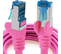 7.5 m - CAT6a - network cable magenta - 1 piece CAT 6 A patch cable 10000 Mbit s SFTP PIMF 500 MHz compatible with CAT5 CAT6 CAT7 DSL Internet Switch Router