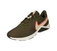 NIKE Men's Legend Essential 2 Sneaker, Cargo Khaki Light Bone Safety Orange, 7.5 UK