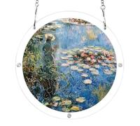 7.5'' personalized acrylic suncatcher, girl watching the lake pastel