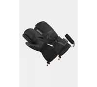 Reusch GORE-TEX Lobster 6101955 Unisex 3-Finger Down Spirit Gloves with Practical Heating Pad Pockets 7702 Black/Silver, 7.5