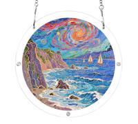 7.5'' suncatcher jigsaw puzzles, mountain clouds beauty