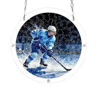 7.5'' suncatcher puzzles, Ice Hockey Player