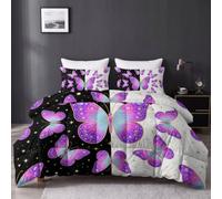 7.5 Tog 3 Pieces Super King Size Coverless Duvet, Butterfly Star