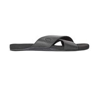 (7.5 UK, Jet Black) Timberland Mens Seaton Bay Cross Strap Leather Slides