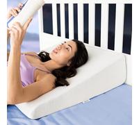 7.5" Wedge Pillow for Acid Reflux - Dr. Recommended Height, Luxurious 2" Memory Foam Pillow Wedge for Sleeping, GERD, Post Surgery, Heartburn, and Snoring - Viscose of Bamboo Cover (25" Wx26 Lx7.5 H)