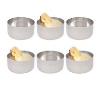 (7.5cm - 6pc) 6 x Sauce Ramekins Pots Stainless Steel Cups