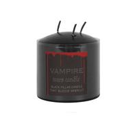 7.5cm Vampire Tears Red Black Pillar Candle. Gothic Home Decor. Gothic Candles