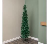 7.5ft (2.2m) Green Spruce Pencil Pine Christmas Tree with Metal Stand