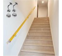 7.5ft Acrylic il for Indoor Stairs Wall-Mounted Grab Bar Railing with Silver Brackets & End Caps Durable Staircase ils for Home Hallway & Loft Safety