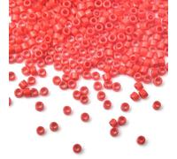 7.5g Miyuki Delica 10/0 Tube Seed Beads, Opaque Red DBM723