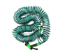 7.5M/15M/30M Retractable Coil Flexible Garden Water Hose Car Cleaning Spring Pipe Plastic Hose Plant Watering Spray Gun(A-7.5M)